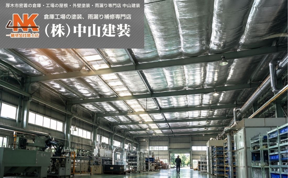 厚木市・大和市の工場で天井遮熱シートを施工するには?屋根上施工との違いと確認点